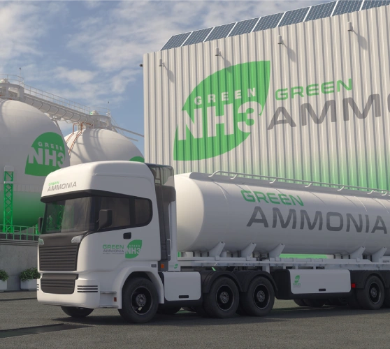 green ammonia trucks